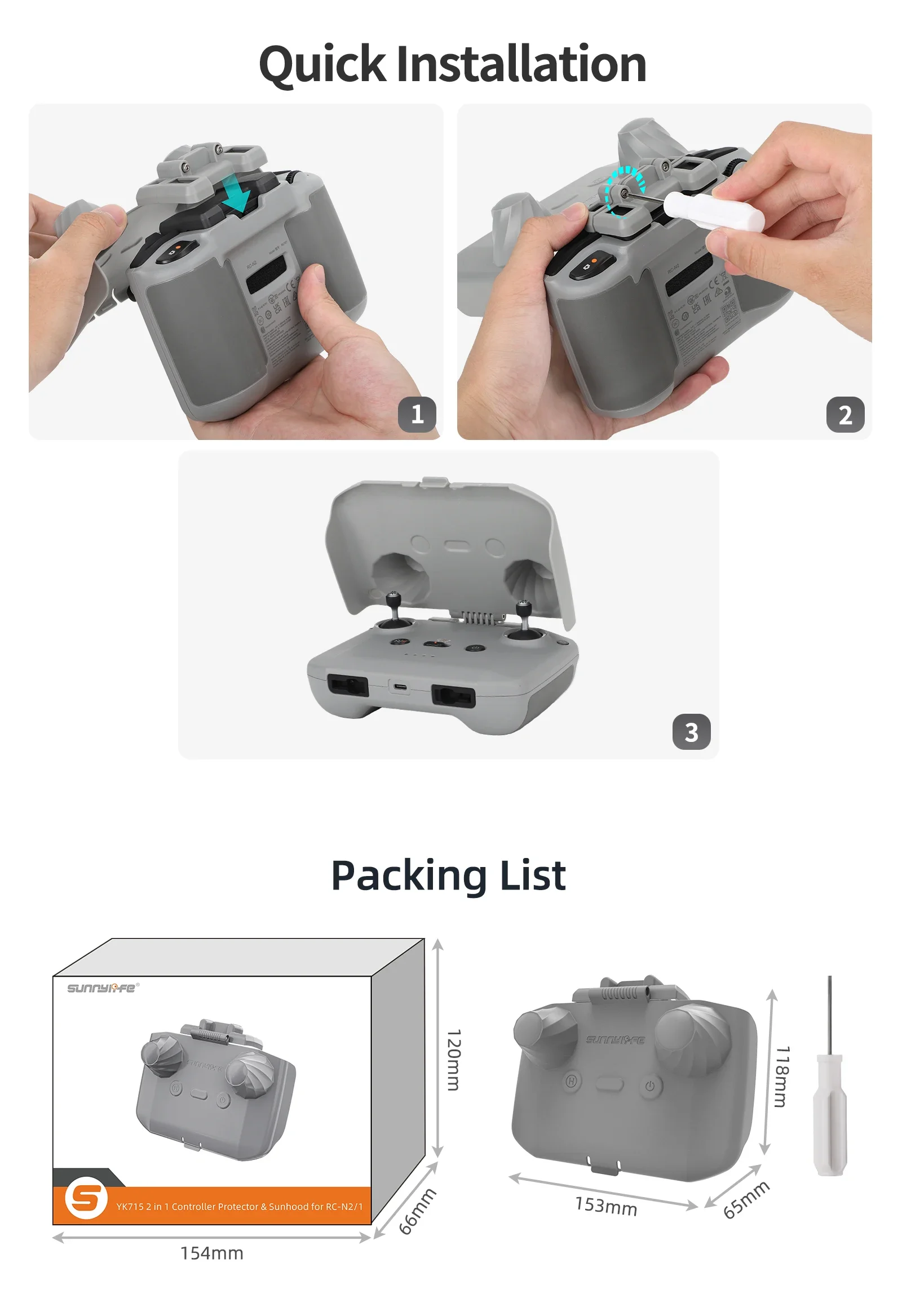 Pelindung Kontroler 2 in 1 Sun - Drone Controller Hood ulasan dan harga